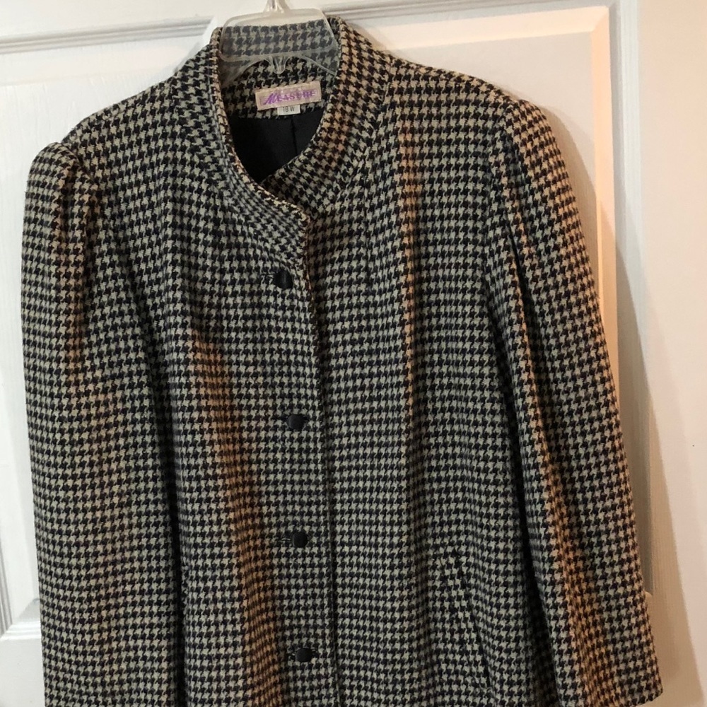 COPY - Special Measure Vintage B&W Tweed Coat Sz 18W